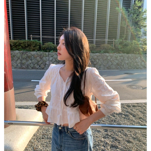 온드민 ring lace blouse