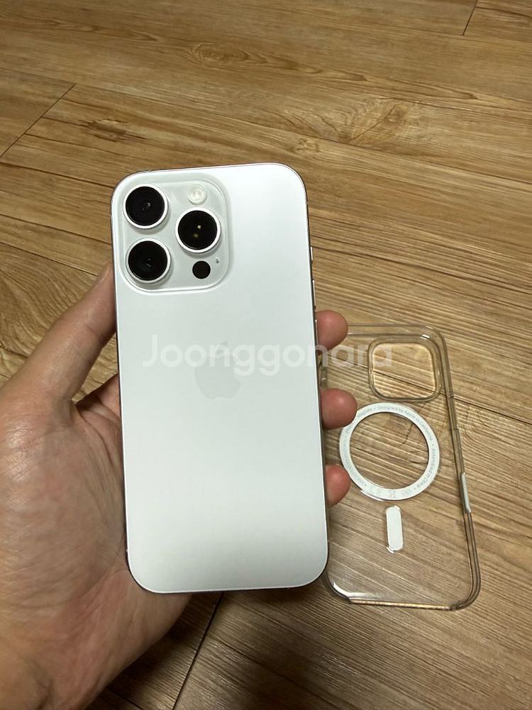 아이폰16 프로 128GB 카메라무음 북미판 화이트--5
