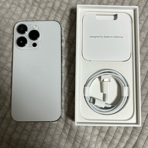 아이폰 14프로 256GB 실버 박스 +케이블포함