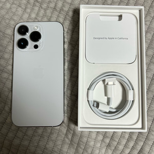 아이폰 14프로 256GB 실버 박스 +케이블포함