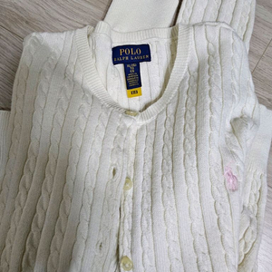 폴로 걸즈 가디건 웜화이트 xl