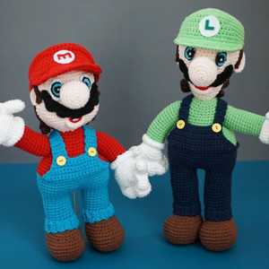 슈퍼마리오 루이지 손뜨개 인형 (계좌거래)