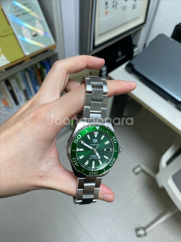 태그호이어 아쿠아레이서 그린 헐크 녹판 43mm 판매!--1