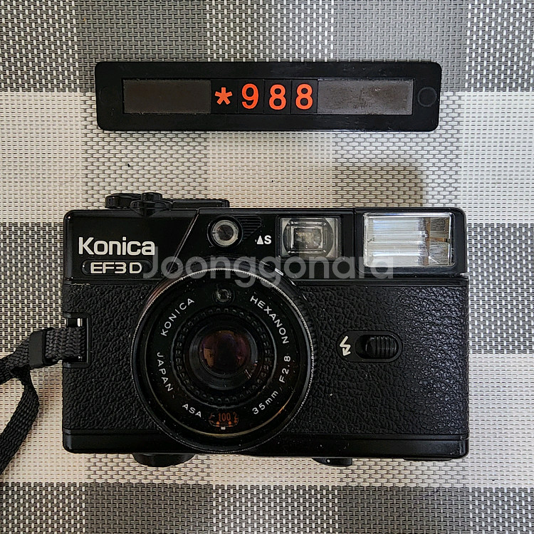 코니카 EF3 D 블랙 필름카메라--0