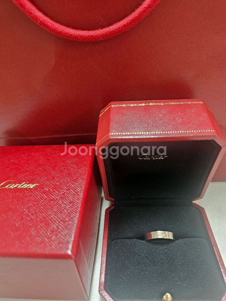 C드 까르띠에 반지 4mm 플래티늄 53호 싸게 팝니다--0