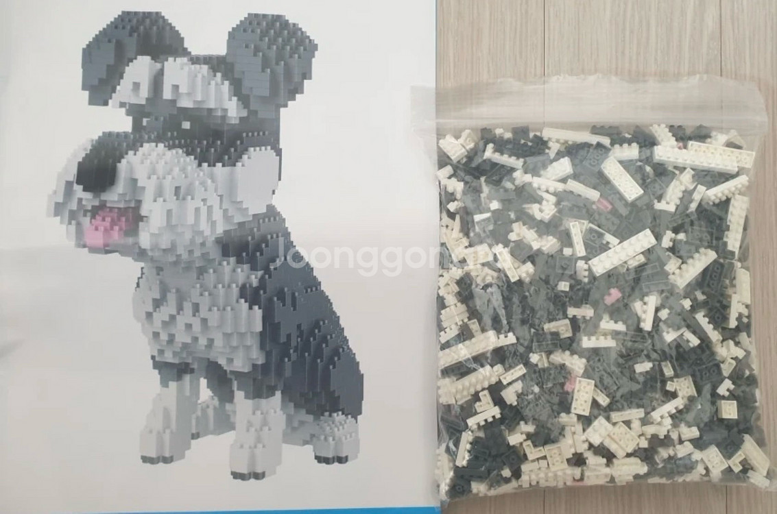 슈나우저 나노블럭 2100pcs (분해완료)--0