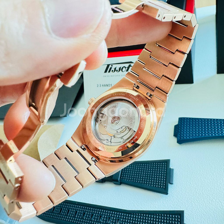 티쏘 prx 피워매틱 로즈골드 청판 40mm--5