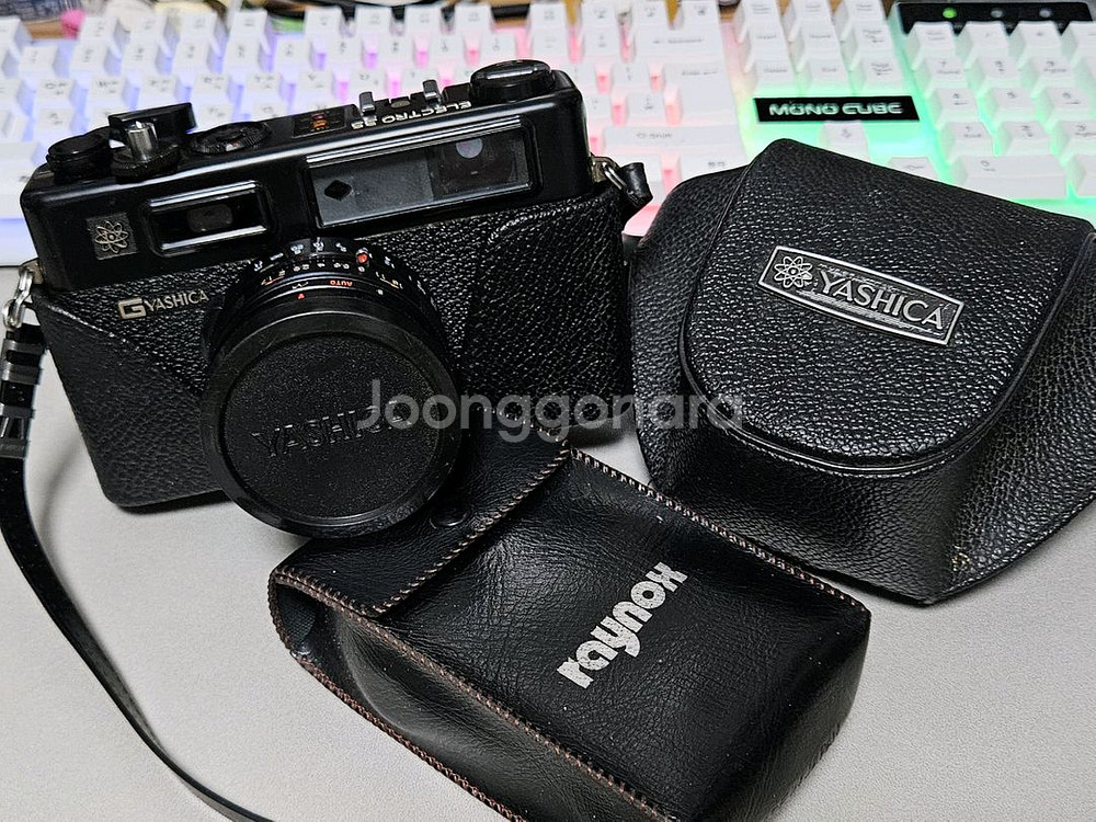 야시카 일렉트로35 GTN 올블랙 필카 필름 카메라--0