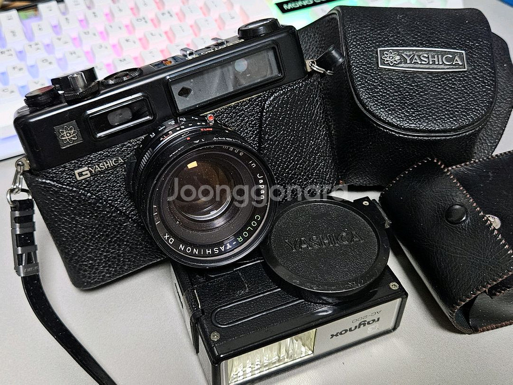 야시카 일렉트로35 GTN 올블랙 필카 필름 카메라--1