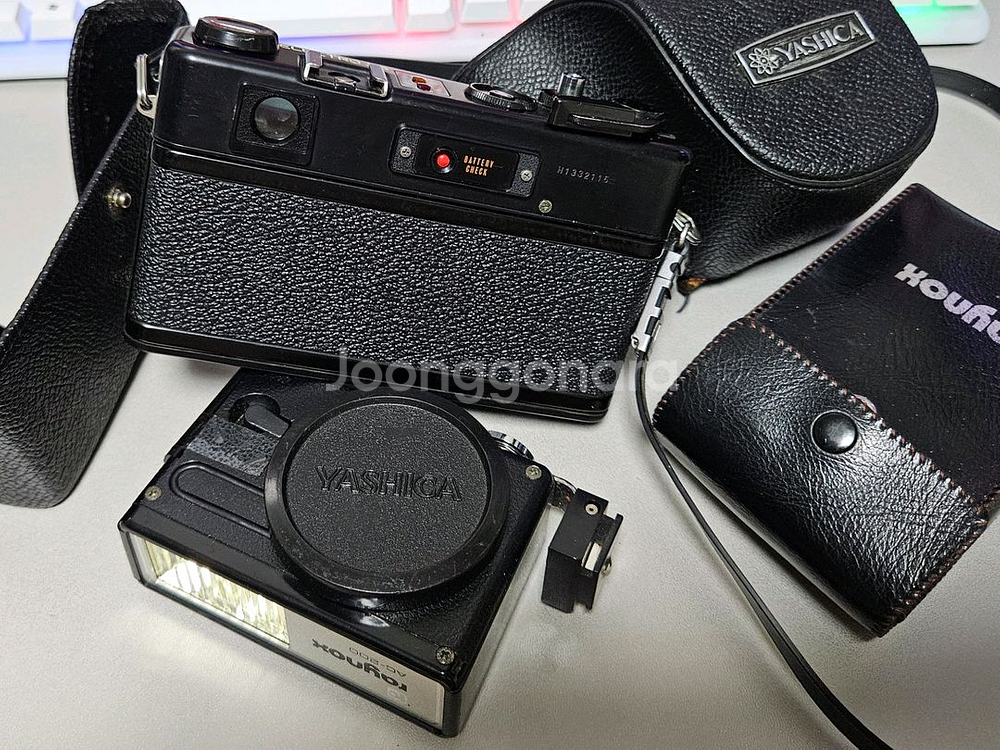 야시카 일렉트로35 GTN 올블랙 필카 필름 카메라--3
