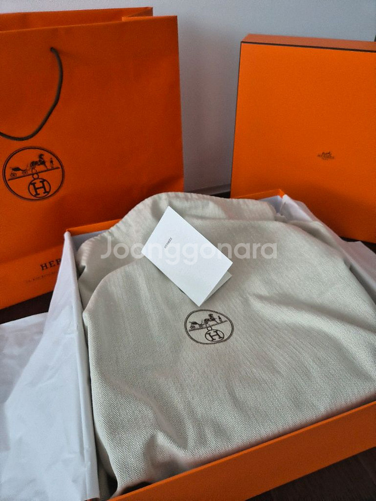 에르메스 가든파티 36 트렌치 네곤다 은장 K각인--3