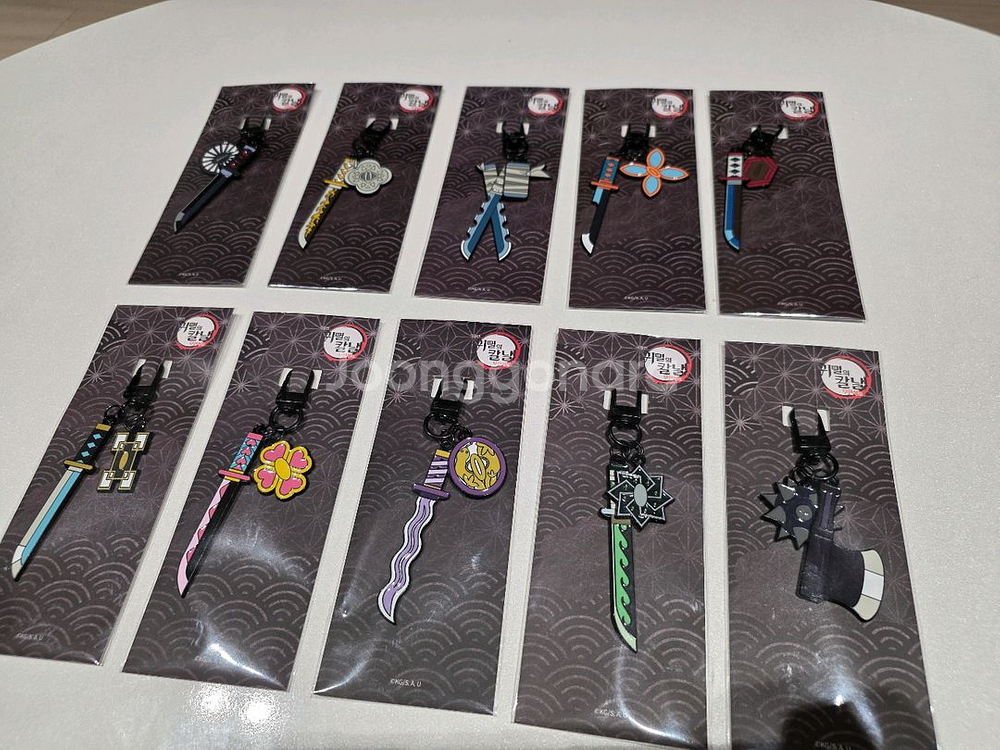 귀멸의 칼날 일륜도 키링 전종 풀세트 일괄 (10종)--0