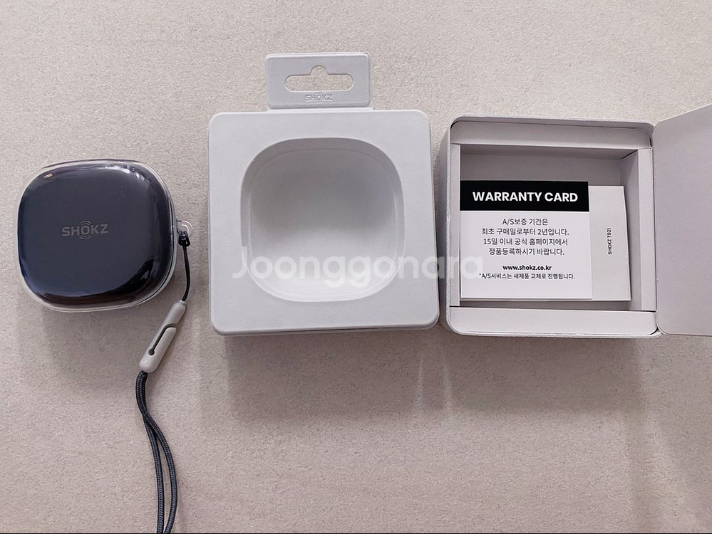 샥즈 오픈핏2+ 단순 개봉 새제품 + 케이스 판매--0