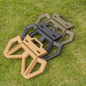 [캠핑 스툴] 블랙 3개 원터치 접이식 폴딩 경량 받침