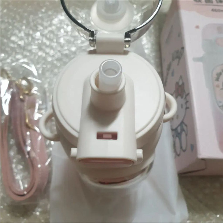 산리오 헬로우키티 원터치 보온보냉 스트랩 텀블러 보틀--3