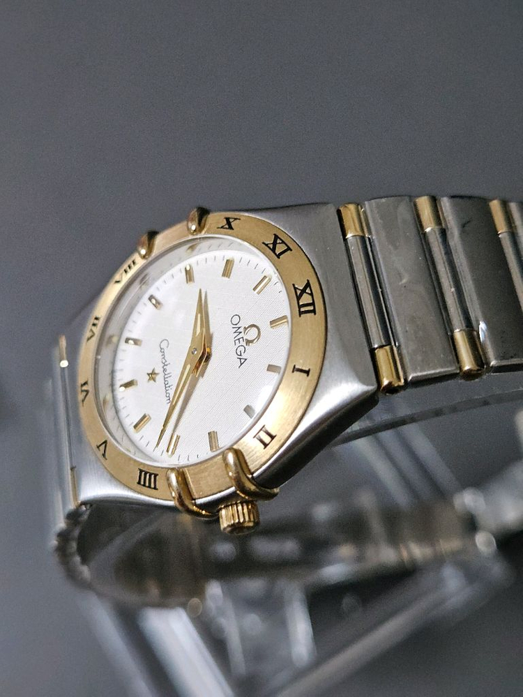 오메가 컨스틸레이션 하프바 여성 콤비메탈 시계 이미지