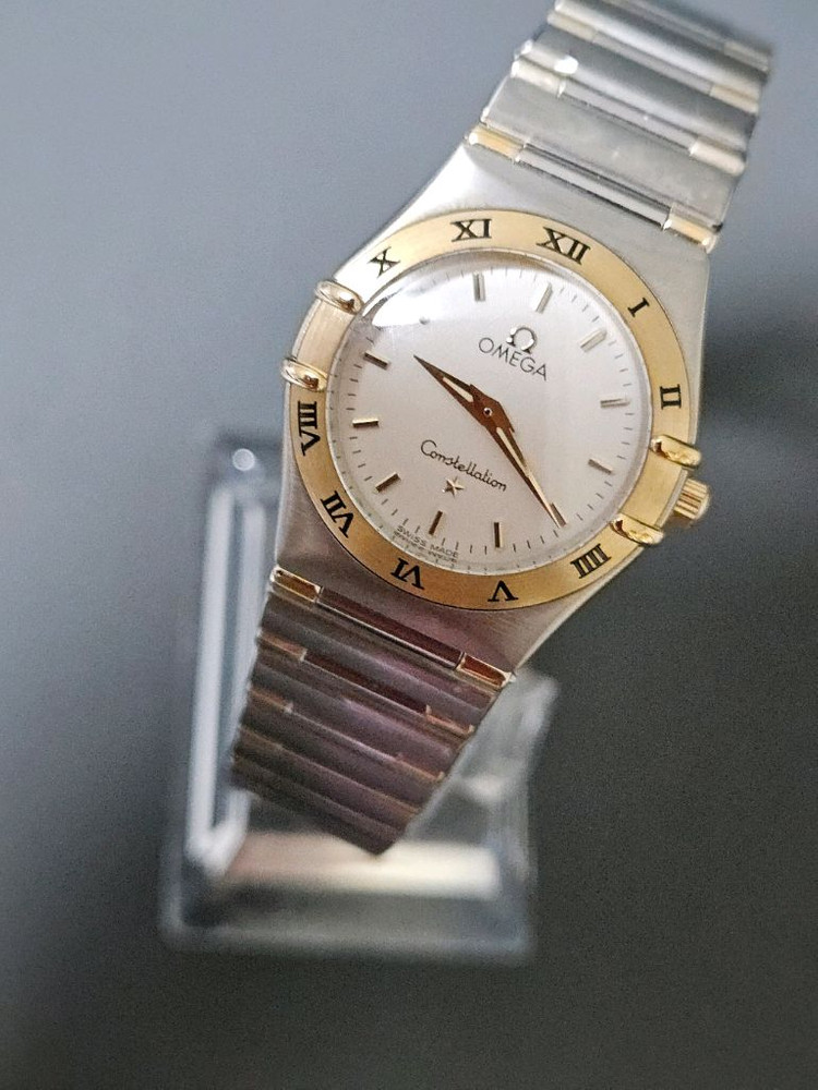 오메가 컨스틸레이션 하프바 여성 콤비메탈 시계 이미지