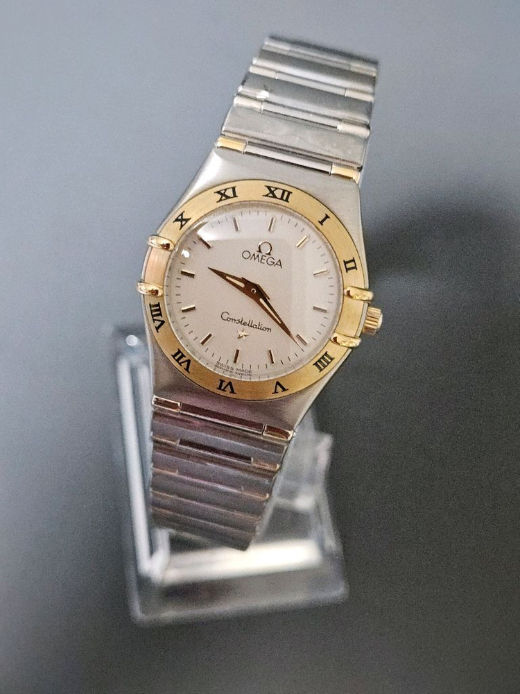 오메가 컨스틸레이션 하프바 여성 콤비메탈 시계 이미지