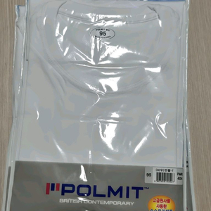 POLMIT 흰색 반팔 티셔츠 95 새상품