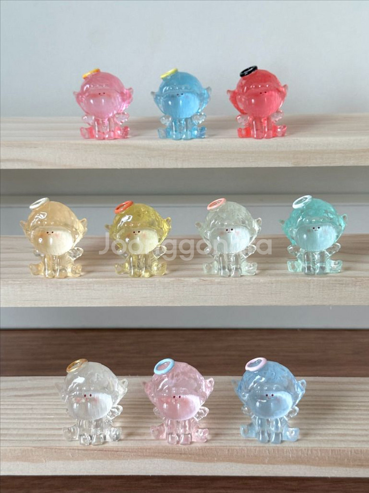 핸드메이드 투명 수지 아마릴리스 천사 엔젤 피규어--0