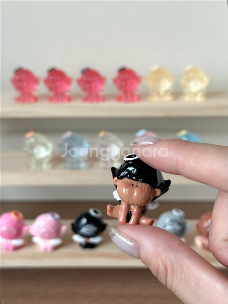 핸드메이드 투명 수지 아마릴리스 천사 엔젤 피규어--7