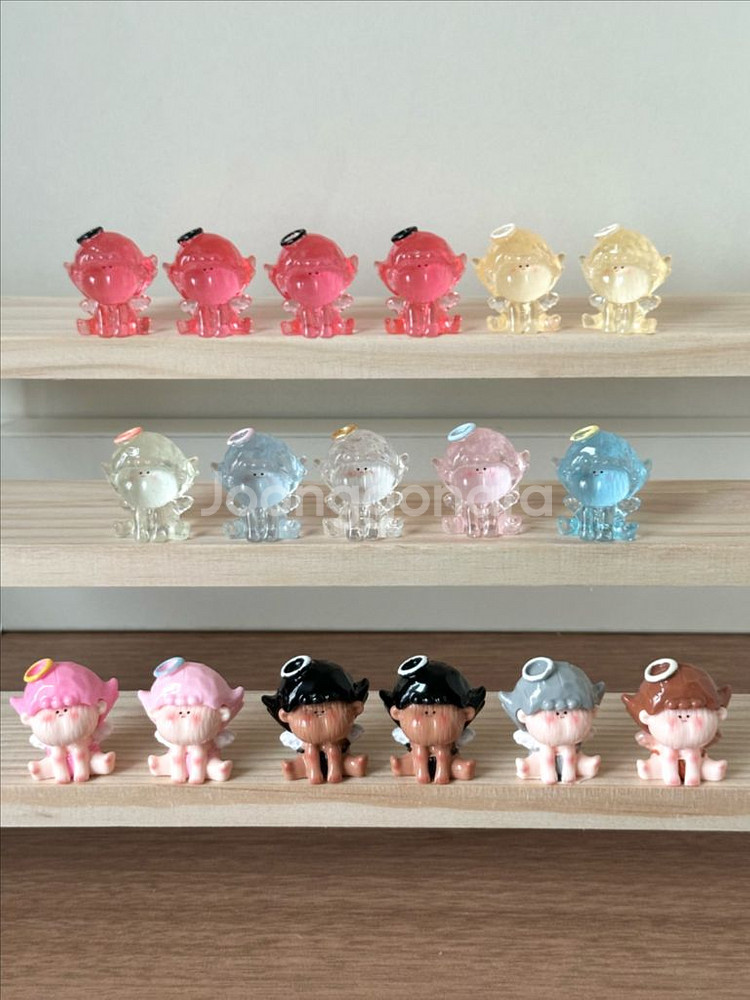 핸드메이드 투명 수지 아마릴리스 천사 엔젤 피규어--5