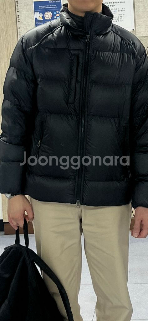 코오롱스포츠 경량 아웃쉘 다운 카키네이비 95--9