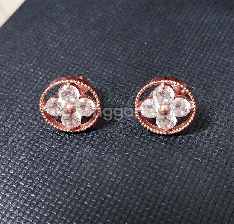14k 로즈귀걸이--0