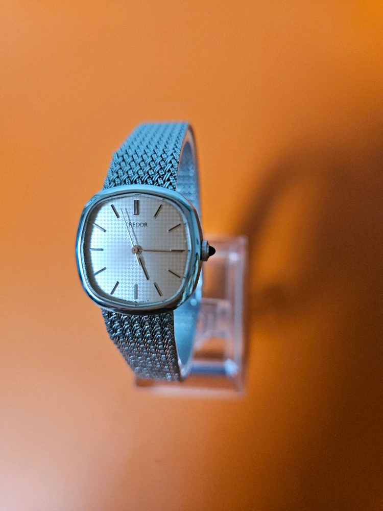 크레도르 여성용 백통 일체형 통메쉬밴드 메탈 시계/JA--2