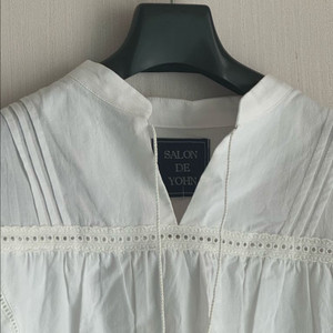 살롱드욘 Lace Cotton Mini Dress