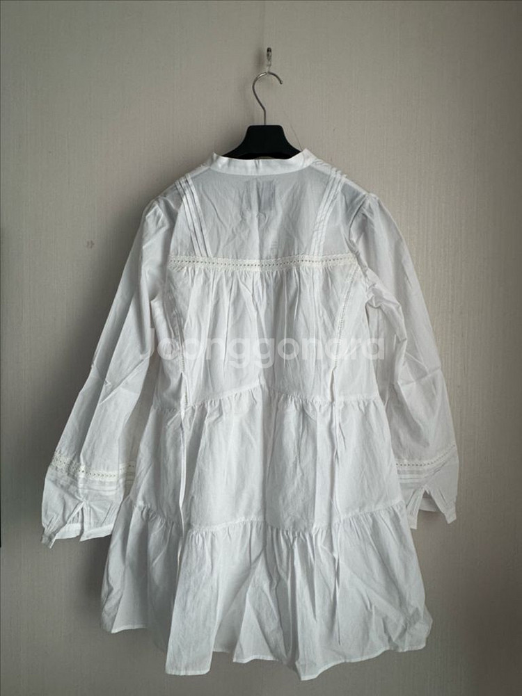 살롱드욘 Lace Cotton Mini Dress--3