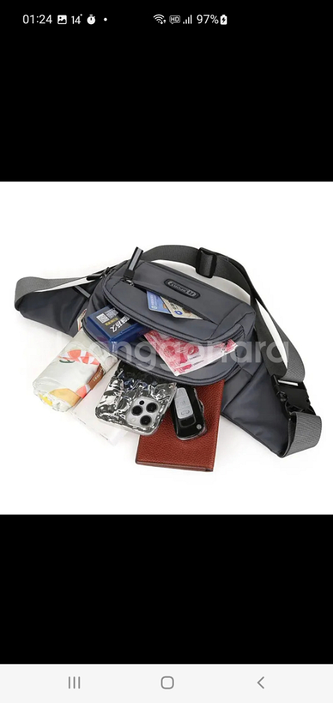 허리 힙색 아웃도어 허리가방 등산 낚시 캠핑 크로스백--4