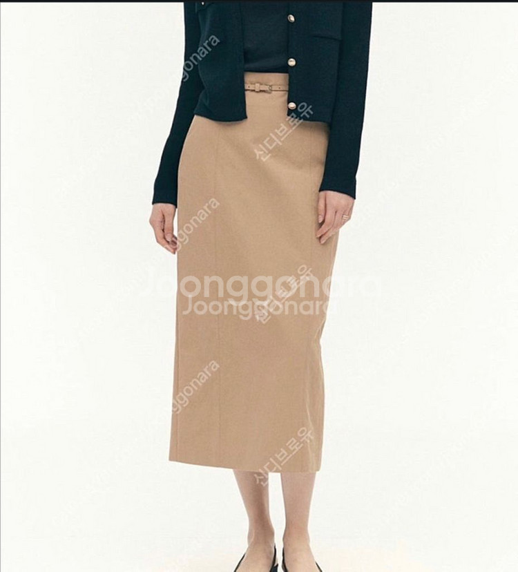 시에 sie 젠느 코튼 벨티드 카멜 새상품 s 팔아요--0