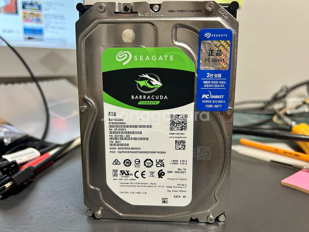 국내정품 시게이트 바라쿠다 8TB 판매합니다--0