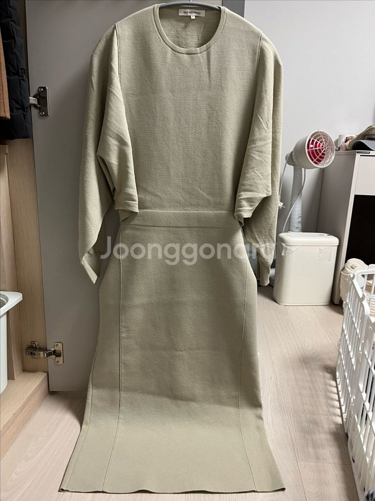 더캐시미어 뒷트임 롱 니트원피스(s)--0