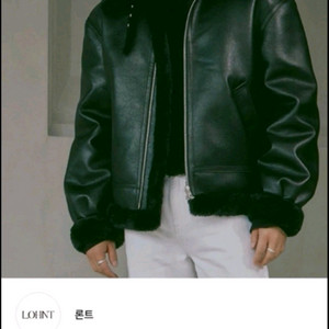 깡 스타일리스트 비건 레더 무스탕 블랙 L