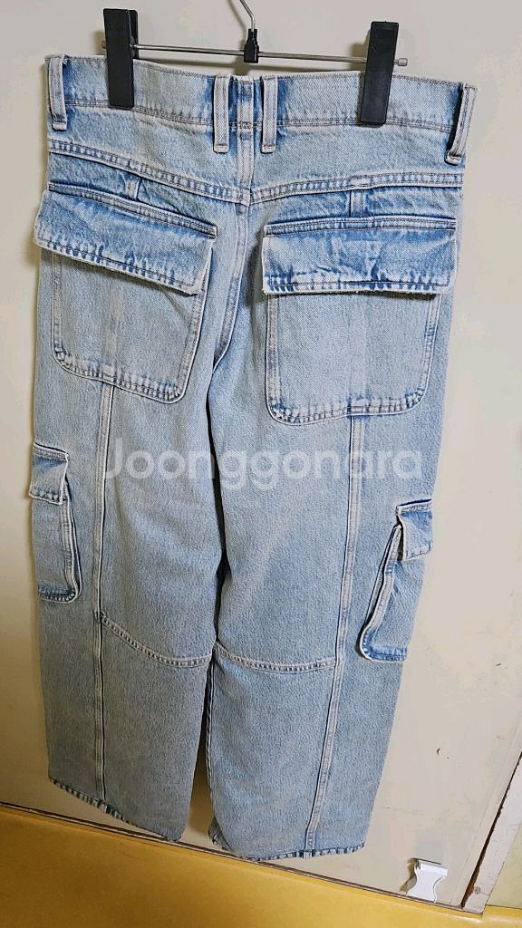 자라 카고 데님 청바지--4