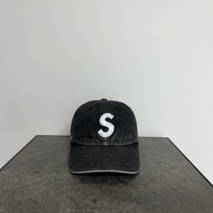 슈프림 케블라 데님 블랙 에스로고 S로고 볼캡 모자
