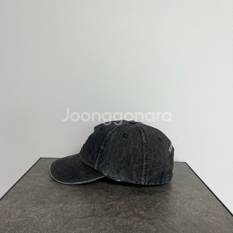 슈프림 케블라 데님 블랙 에스로고 S로고 볼캡 모자--1