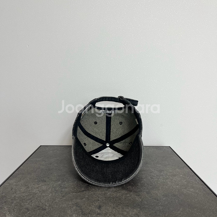 슈프림 케블라 데님 블랙 에스로고 S로고 볼캡 모자--4