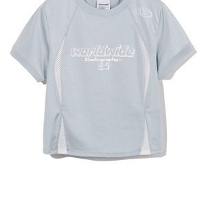 코드그라피 메쉬 배색 반팔티