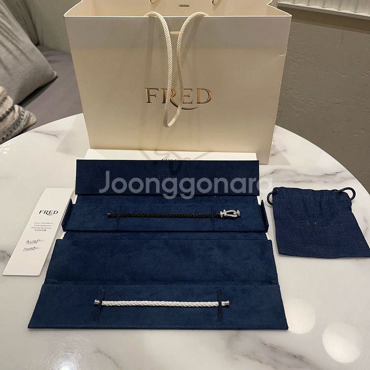 프레드 포스텐 라지 브레이슬릿 화이트골드 풀파베--0