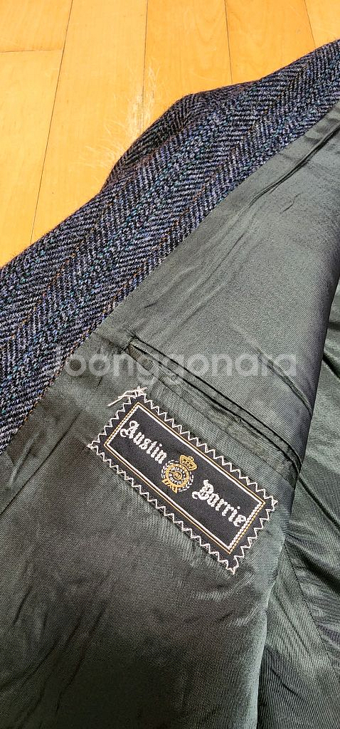 네이비 헤링본 트위드 자켓 3XL~4XL--6
