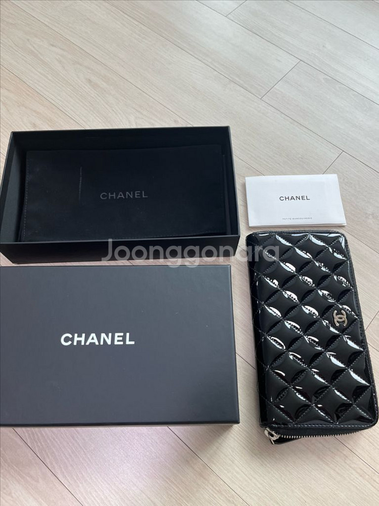 샤넬 페이던트 지퍼 장지갑--0