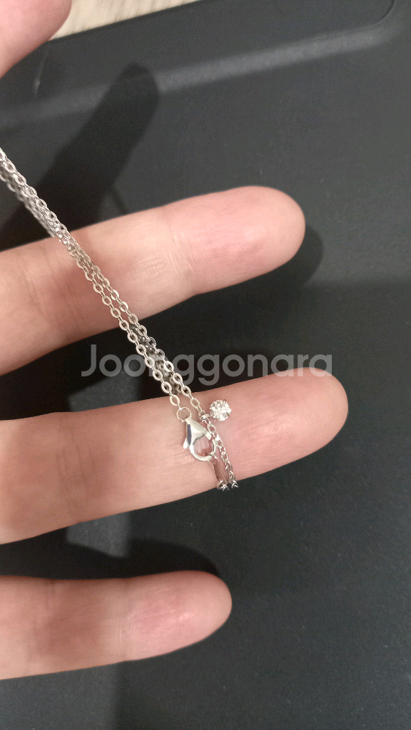 18k5푼줄 1부천연다이아목걸이 새상품--7