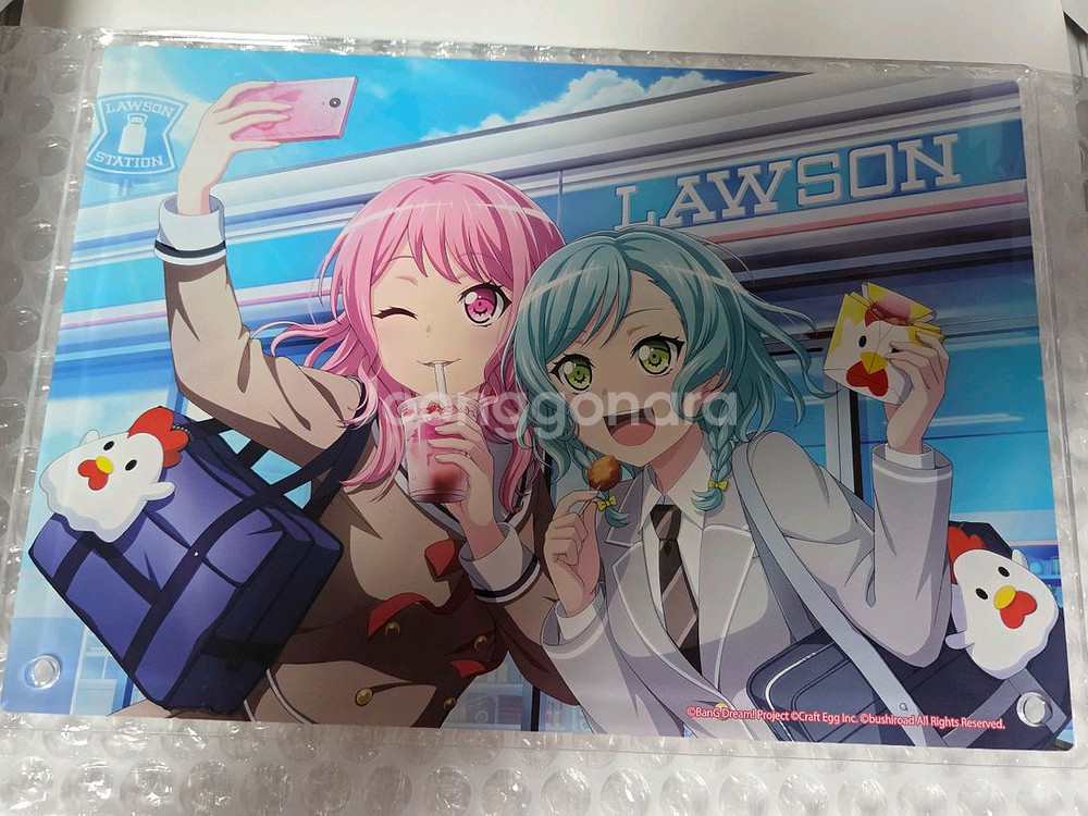 뱅드림 로손 폰타 카드+아크릴보드 히나 아야--0