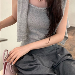 르플레인 소피 니트세트(그레이) sofi 가디건 나시