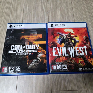 PS5 콜오브 블랙옵스6,이블웨스트 싸게 팝니다!!