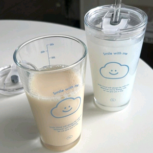 택포) 스카이폴리오 유리 텀블러 구름 텀블러 473ml