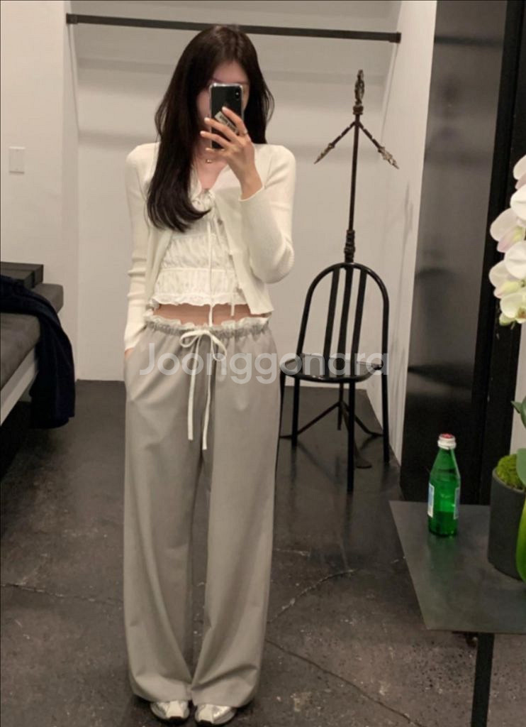 르플레인 뉴 소조팬츠 연그레이 롱버전--1